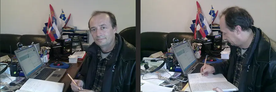 Zoran Petrović – Crtani — originalni upis u Knjizi utisaka Radio Integrala